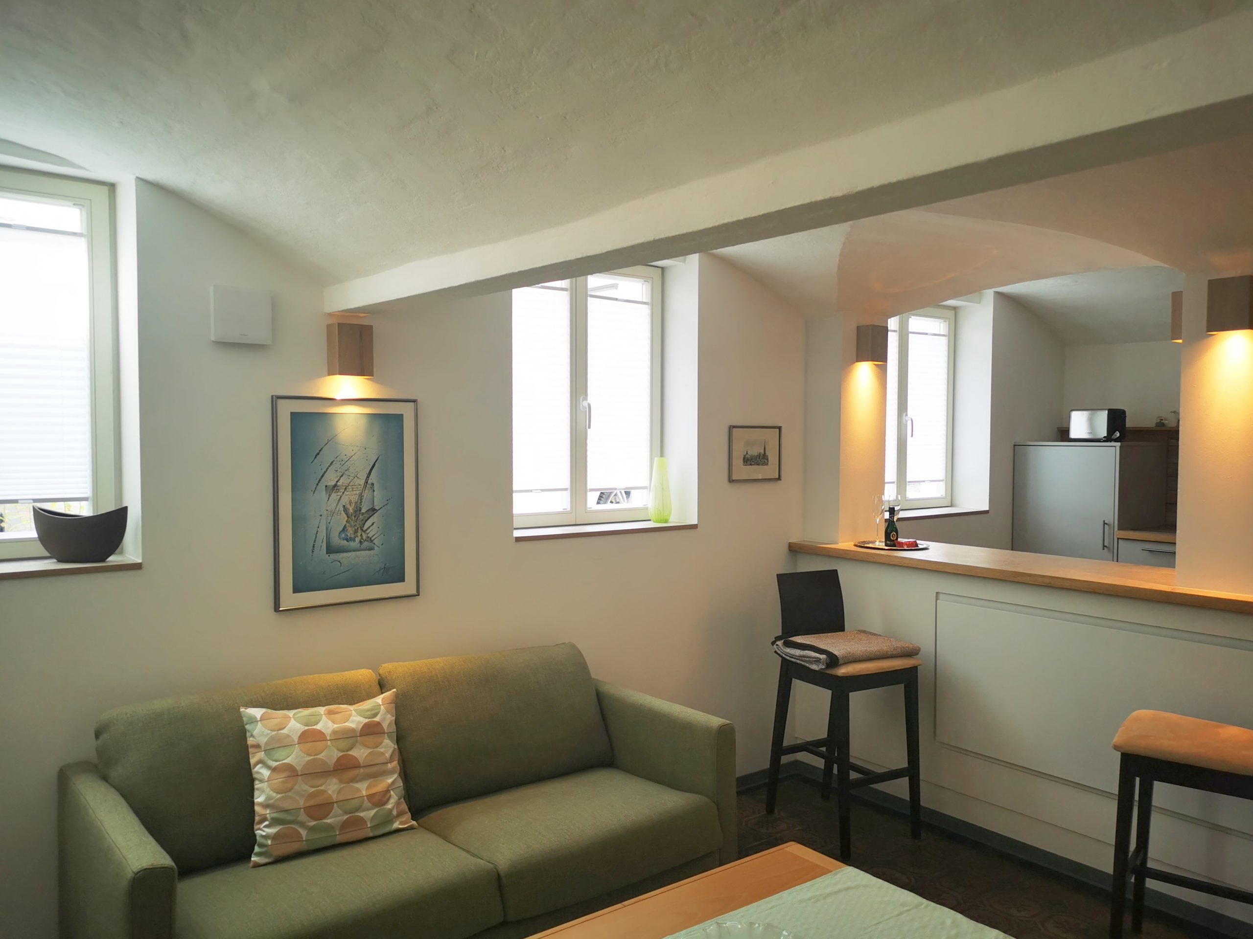 Ferienwohnung Wohnraum Küchentheke Drachenhöhle Wiebke